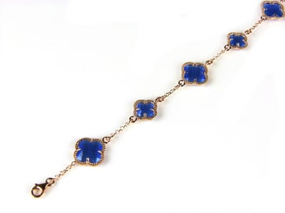 model 5 fiori armband in zilver roze verguld blauw