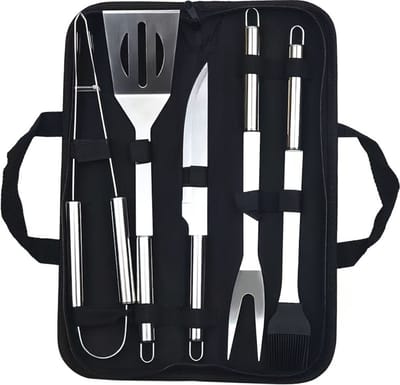 Livano Barbeque Set - Barbecueset - Barbecue - Barbecues - BBQ - Tangenset - Vleeset - Accessoires - Zomer - 5 stuks