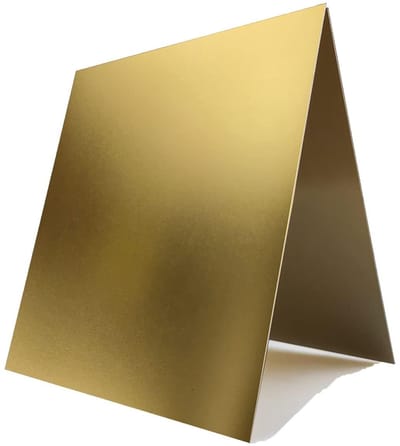 Aluminium Platen - Metalen Plaat - Decoratief Graveren - Gemakkelijk Vormbaar - 5 Stuks 100mm - Goudkleurig