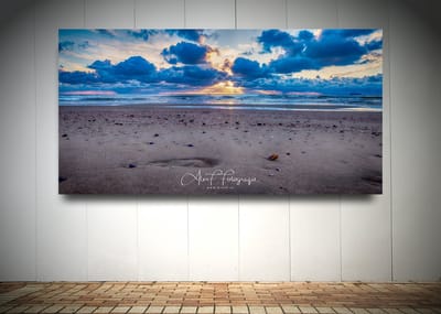 Foto op Canvas - Strand AlexF056 – Formaat 120 x 60cm - Wanddecoratie - Muurdecoratie woonkamer - Slaapkamer decoratie - Kamer accessoires - Schilderijen op canvas