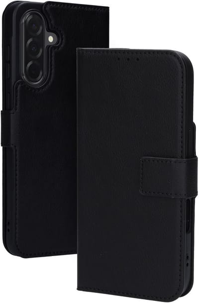Mobiparts hoesje geschikt voor Samsung Galaxy A36 - Wallet/Boekhoesje - Eco Leer - Magneet Sluiting - Opberg vakken - Zwart