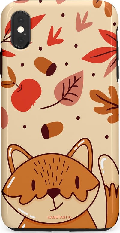 Casetastic hoesje geschikt voor Apple iPhone XS Max - Dubbellaagse bescherming - Boskat op avontuur - Fashion Case - Zand Terracotta Rood