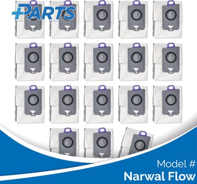 Narwal Flow Stofzakken (18 Stuks, Plus.Parts® alternatief voor CP-PJ-A00129-00-00)