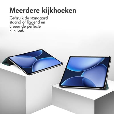 imoshion Tablet Hoes - Geschikt voor OnePlus Pad 2 Pro/OnePlus Pad 3 - Trifold Bookcase - Donkergroen