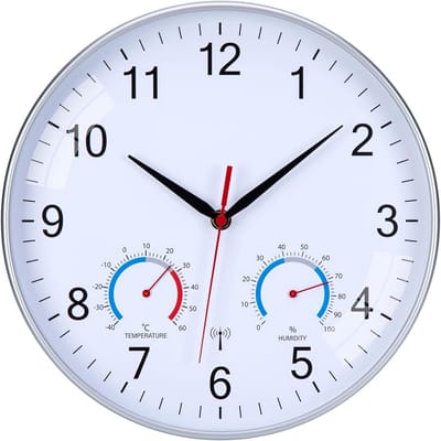 Radiogestuurde Wandklok Stil en Nauwkeurig 30 cm voor Woonkamer en Slaapkamer