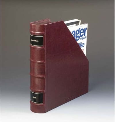 Leuchtturm1917 Tijdschriften Houder Magazine File Bruin Kunstleder