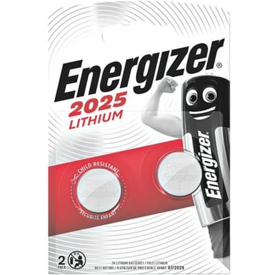 Energizer CR2025 Lithium Batterij Knoopcel 3V – 2 Stuks