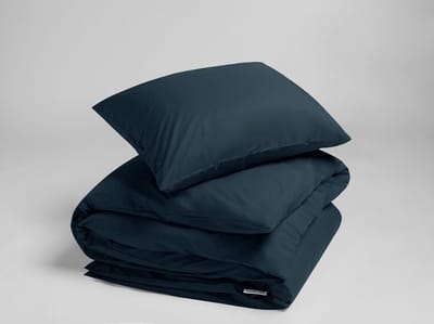 Yumeko dekbedovertrek percal katoen marineblauw 140x220 + 1/60x70 - Bio, eco & fairtrade
