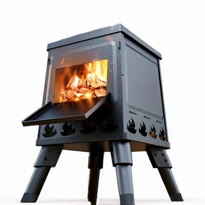 Dutchers® Tuin Kachel - Geschikt om een pan of pot te verwarmen - Sfeervolle avonden - Terrashaard - Terraskachel - Tuinkachel - Terrasverwarmer - Sfeerhaard - Compact & duurzaam - Vuurhaard - Buitenkachel