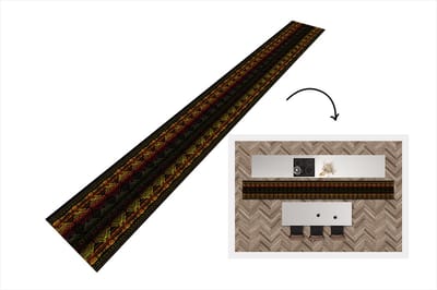 Keukenloper - Keukenmat - Afrika - Patronen - Abstract - 400x50 cm - Keuken vloerkleed