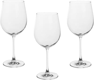 Set van 6x grote wijnglazen voor rode wijn - 610 ml - van glas - Wijn glazen