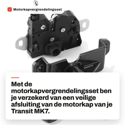 Dailygoods- Motorkapvergrendelingsset gloednieuw - Motorkapvergrendelingscilinder met 2 sleutels - Geschikt voor Transit MK7 2006-2011 - OEM: 6C1A-16D748-AB - IJzer - Inclusief sluitcilinder. - Motorkapslot