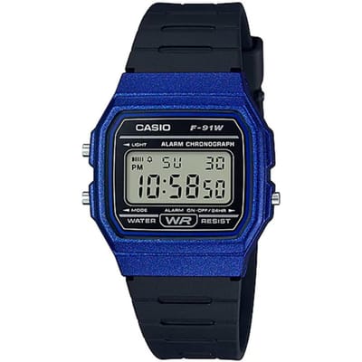 Casio Retro Vintage F-91WM-2A Unisex Horloge 33mm 3 ATM