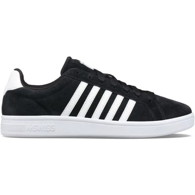 K-Swiss Heren Court Tiebreak Suede Trainers (Zwart)