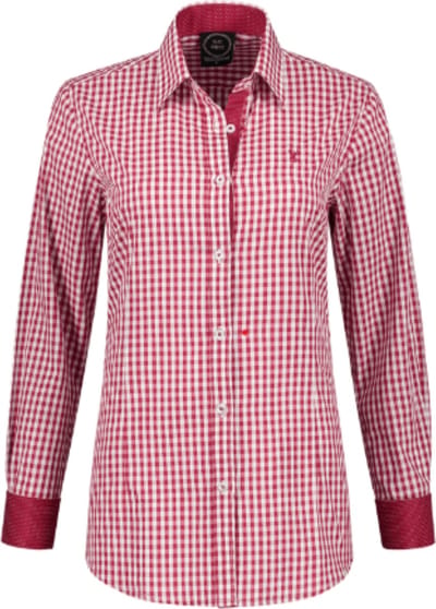 Oktoberfest - Blouse Rood-Wit - Hertenborduurwerk - Dames - Maat S