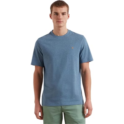 Farah Heren Logo Regular T-Shirt (Blauwe vloed)