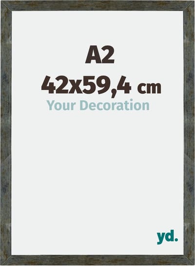 Your Decoration - Fotolijst A2 42x59,4 cm - MDF - Blauw Goud Gemeleerd - Mura