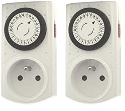 Set van 2 mechanische tijdschakelaars voor FR-stekkers
