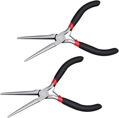 Precisie Langneus Tang, 5.7 Inch, Voor Draad Buigen en Grip, 2 Stuks, Handgereedschap voor Klussen en Hobby's