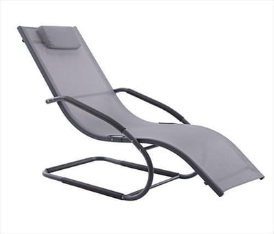 Vivere Wave Lounger - Aluminium - Grey