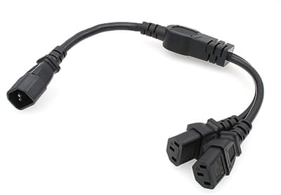 Y Splitter Power Kabel 1ft - 2x C13 Vrouwelijke Connector - Hoogwaardige Verbinding