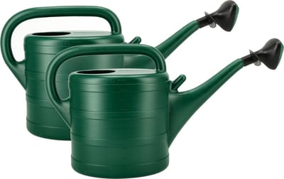 Gieter 10 Liter Set van 2 – Groene Tuingieters met Sproeikop – Kunststof Plantengieter voor Tuin, Balkon, Kamerplanten, Bloemen en Moestuin