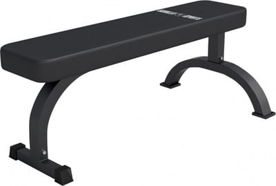 Gorilla Sports Vlakke Fitnessbank Pro - Halterbank - Belastbaar tot 400 kg - Zwart