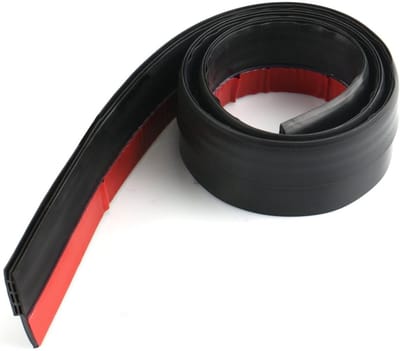 GELLDG Garagedeurafdichting - Universele rubberen afdichting - Weerbestendige afdichting - Rubberen strip voor garagedeuren - 50 mm x 1 m - Zwart