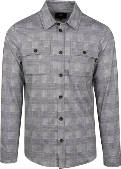 Suitable Liv Overshirt Geruit Grijs - Maat 52 - Heren