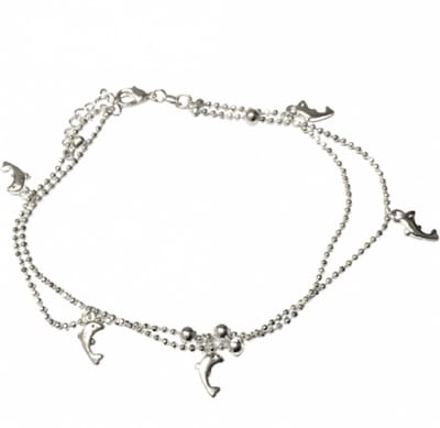 Enkelkettinkje Dolfijntjes- Zilverkleur - Charme Bijoux
