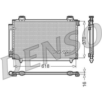 Condensator, airconditioning DENSO DCN50016