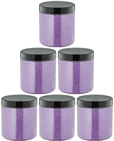 Badkaviaar Lavendel - 200 gram - Pot met zwarte deksel - set van 6 stuks - bad parels voor in bad