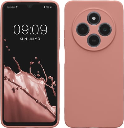 kwmobile telefoonhoesje geschikt voor Xiaomi Redmi 14C / Poco C75 - Hoesje voor smartphone - Precisie camera uitsnede - In winter roze