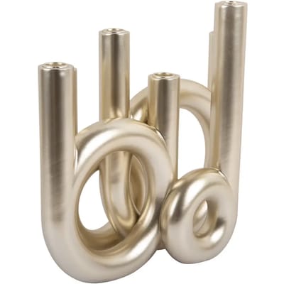Present Time Kandelaar Rings - Goud - 35x13.5x32.5cm - Scandinavisch - Polyresin