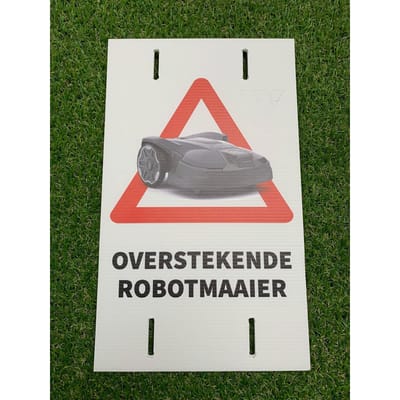 Bordje overstekende robotmaaier 37x23 nl