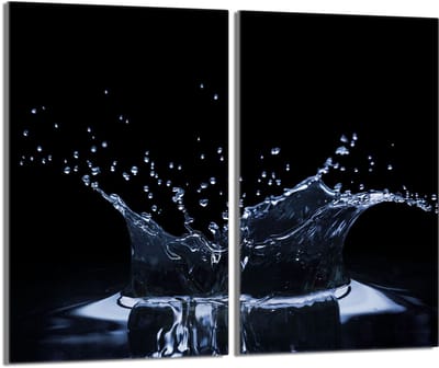 TMK ArtDeko Serie - Glazen Beschermplaat - 2x30x52 - Watermotief