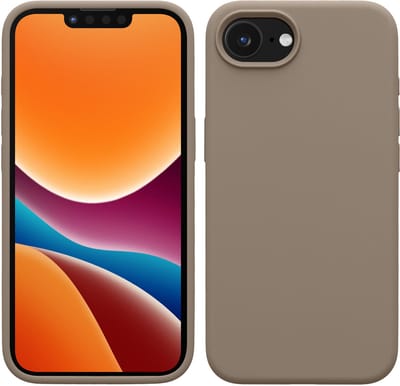 kwmobile telefoonhoesje geschikt voor Apple iPhone 17e / iPhone 16e - Hoesje met siliconen coating - Smartphone case in taupe