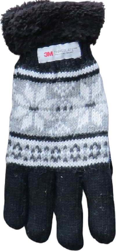 Handschoenen dames 3M Thinsulate met manchet zwart - 50% wol