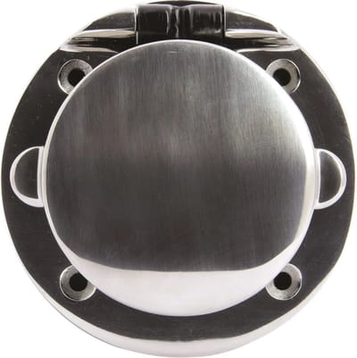 VETUS EOW1RFS Schuko Wandcontactdoos 16A, RVS, Inbouw, IP56 | EOW1RFS