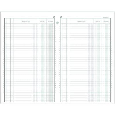 Exacompta Standaard register Ontvangsten - Uitgaven - 32x19,5 cm - 80 blad - Geassorteerd - 7730E
