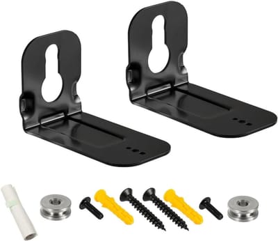 Muurbeugel Soundbar - Speaker Houder - Ruimte Besparen - Duurzaam Metaal - 2-Pack - Zwart