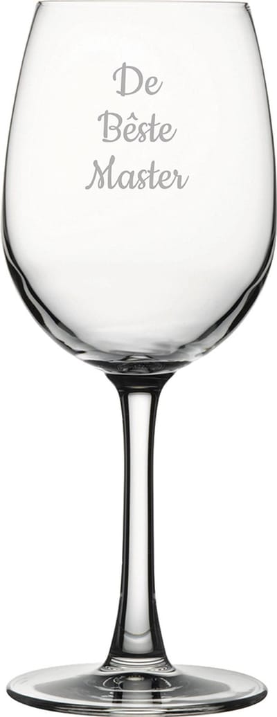 Gegraveerde witte wijnglas 36cl De Bêste Master