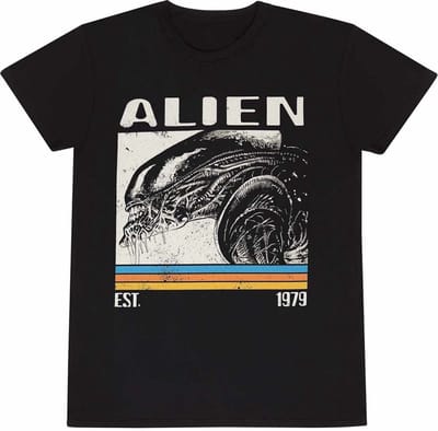 Alien Retro Bars T-Shirt ALI06878TSB Black-S
