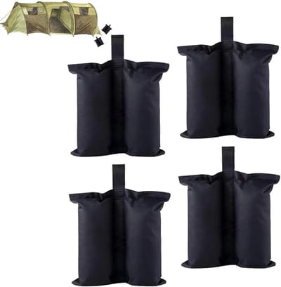 Allecto Plus - Paviljoen zandzakken set van 4 voor extra stabiliteit - Oxford-zandzakken voor pop-up tenten en partytenten met verzwaringszakken - zandzakken om te vullen - gewichten voor parasols | Outdoor accessoires