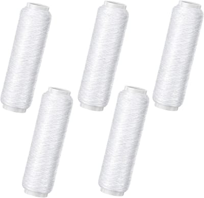 Visaas koord set van 5 stuks, elastische onzichtbare visdraad 0,2 mm, ideaal voor zalm, steur en meerval vissen