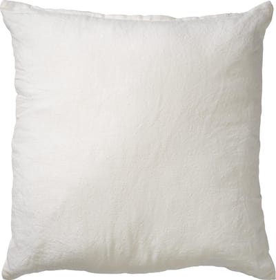 Dutch Decor LINN - Sierkussen 45x45 cm - 100% linnen - effen kleur - Snow White - wit - Inclusief binnenkussen - Luxe kussens voor woonkamer & bank