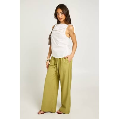 boohoo Dames Poplin Top Met Strikschouders | Wit | Maat: 34