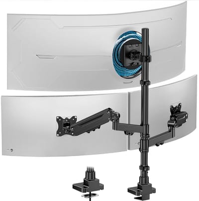 SCH® Monitor Arm 3 Schermen - Monitor Arm - Zwart - 44cm x 23cm x 15cm