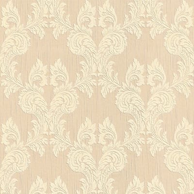 Textiel look behang Profhome 956302-GU textiel behang gestructureerd in textiel look mat beige geel 5,33 m2