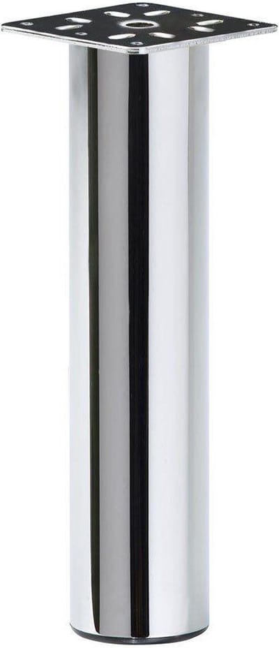Stalen meubelpoot chroom rond ø 5 cm en hoogte 20 cm - Set van 4 stuks
